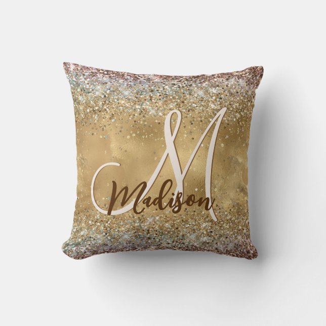 Coussin Chic Gold Silver parties scintillant iridescente m (Recto)