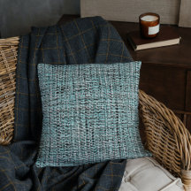 Chic gris Seafoam Blue Green Boucle Motif tissé