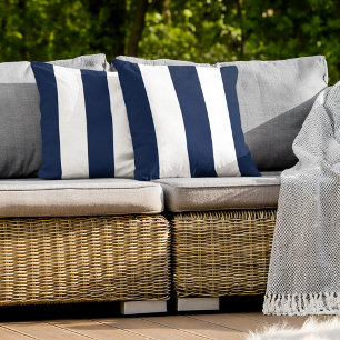 Coussin Chic noir bleu bleu foncé Gras Motif