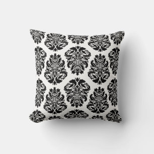 Coussin Chic noir Damask