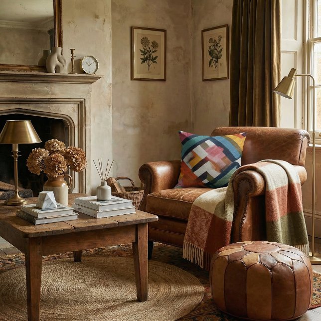 Coussin  Chic rustic modern abstract throw pillows (Créateur téléchargé)