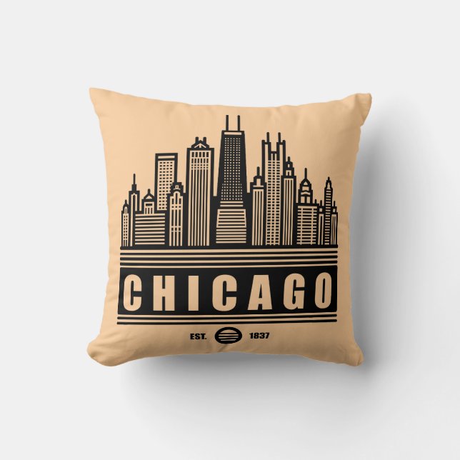 Coussin Chicago Illinois États-Unis (Recto)