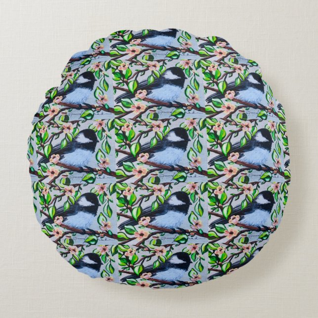 Coussin Chickadee Pouf (Devant)
