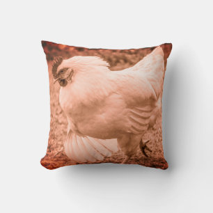 Coussin Chicken Funky Hen Hy Line Silver Brown