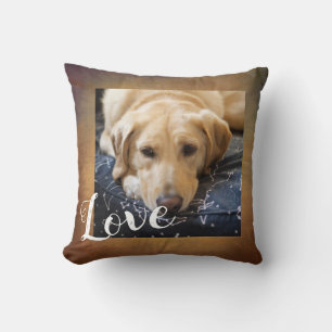 Coussin chien ajoutez votre propre photo et texte sur marr
