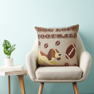 Coussin Chien amour football