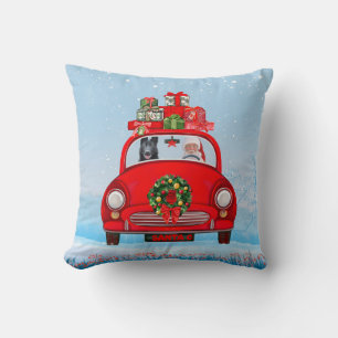 Coussin Chien Berger Allemand noir dans une voiture avec l