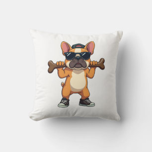 Coussin Chien Bouledogue Français Cool Vintage Transportan