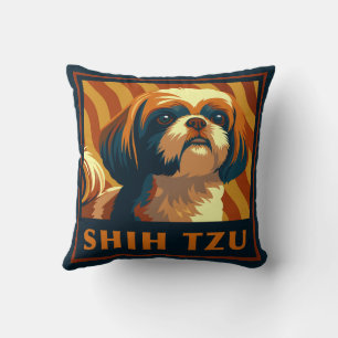 Coussin Chien chih rétro Tzu Chien chiot