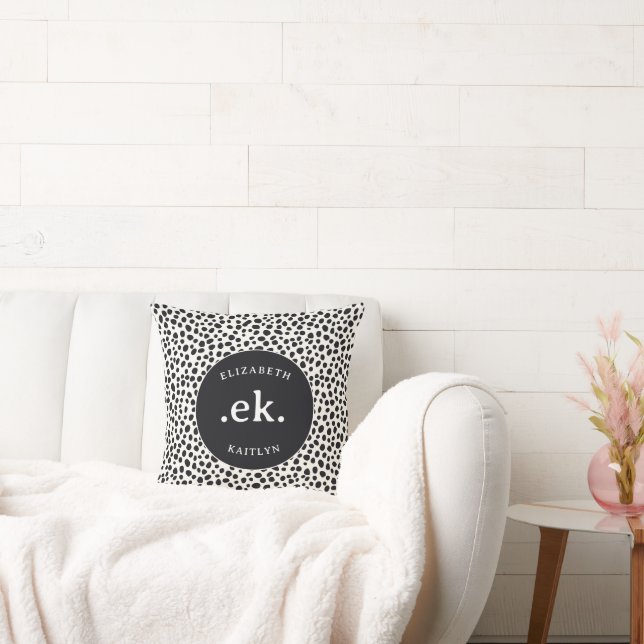 Coussin Chien dalmate Abstrait Motif Monogramme (Canapé)