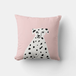 Coussin Chien dalmate - Illustration Abstraite rose