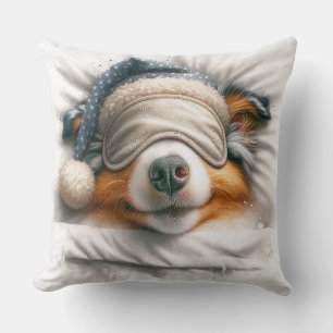 Coussin Chien de berger australien dormant mou