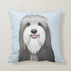 Coussin Chien de caricature à dos d'âne