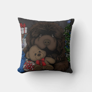 Coussin Chien de chiot de Terre-Neuve