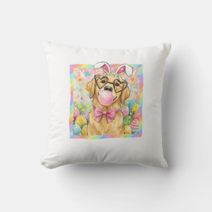 Coussin Chien de Pâques Oreille de Lapin Drôle Golden Retr