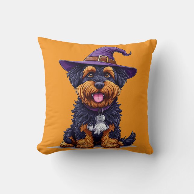 Coussin Chien d'Halloween (Recto)