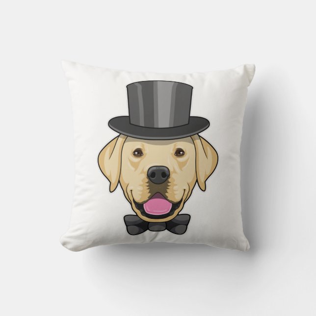 Coussin Chien en marié avec nœud papillon (Recto)