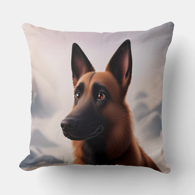 Coussin Chien malinois (Recto)