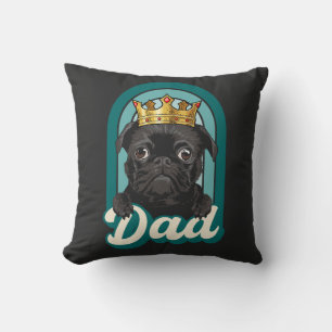 Coussin Chien papa, j'aime les chiens, j'aime mes animaux