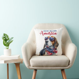 Coussin Chien Patriote-Beagle