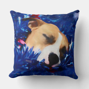 Coussin Chien Patriotique des États-Unis American Pit Bull