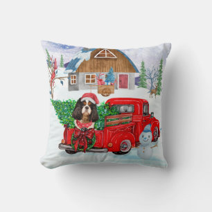 Coussin Chien Roi Cavalier En Livraison De Noël Camion Nei