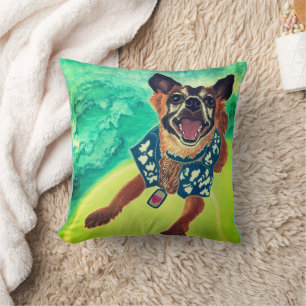 Coussin Chien surf