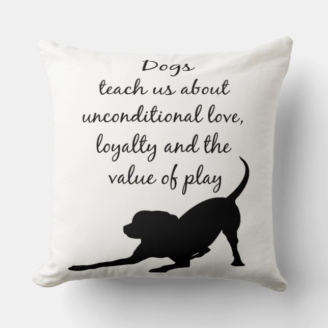 Coussin Chien Totem Animal Spirit Guide T-shirt Chien Logo (Recto)