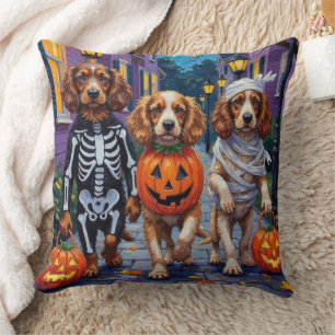 Coussin Chiens Cocker Spaniel faisant Trick-or-Treating po