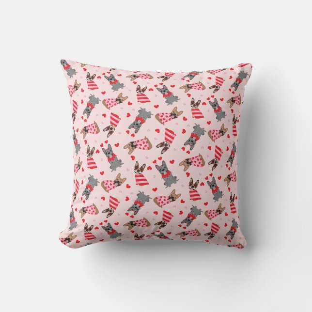 Coussin Chiens de Saint-Valentin (Recto)