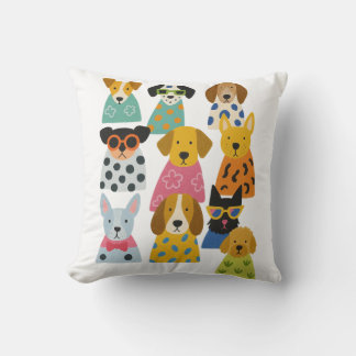 Coussin Chiens élégants Drôle Animaux Amoureux Cadeau