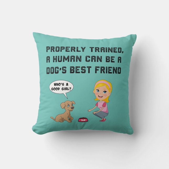 Coussin Chiens meilleur ami (Recto)