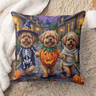 Coussin Chiens Pékinois Trick-or-Treating Costume d'Hallow