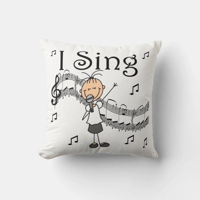 Coussin Chiffre fille de bâton je chante le T-shirts et (Recto)