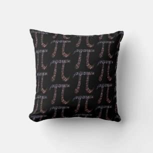 Coussin Chiffres mathématiques des symboles Pi de dégradé