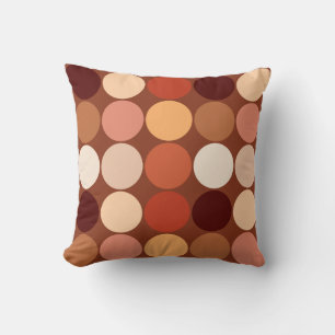 Coussin Chiffres Mi-Siècle, Chocolat Brown & Tan