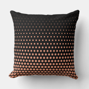 Coussin Chiffres Techno saumons Noir moderne