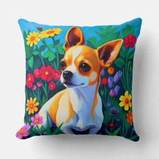 Coussin Chihuahua coloré