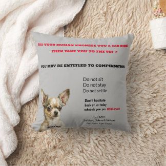 Coussin Chihuahua drôle