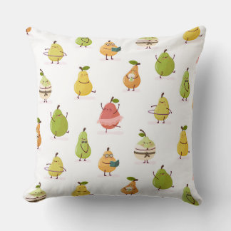 Coussin Children's pattern of fun pears
