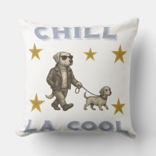 Coussin Chill La Cool – Chien à Lunettes Promenant