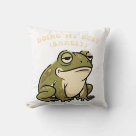 Coussin Chill Retro Frog Minimal Effort Square Pillow