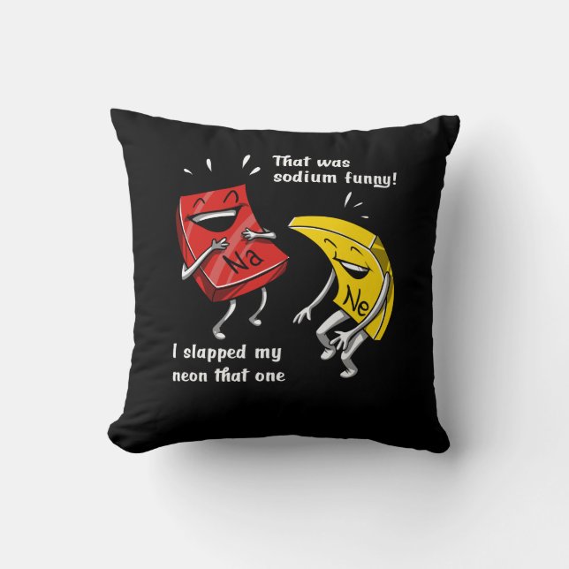 Coussin Chimie Qui Était Sodium Drôle Science Plaisanterie (Recto)