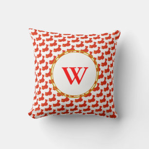 Coussin CHINE Nation bienheureuse Monogramme Christian