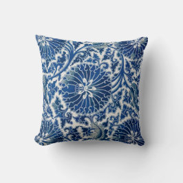 Coussin Chine Rétro Blue Poppy dynastie Ming