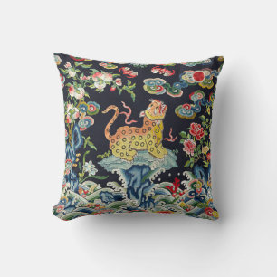 Coussin chinois de décor d'empreinte de léopard