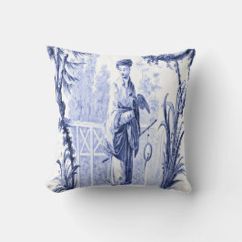 Coussin Chinoiserie bleue et blanche