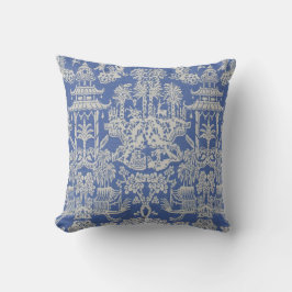 Coussin Chinoiserie bleue et blanche