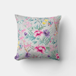 Coussin Chinoiserie de Bohême Papillon Tropical Tiffany