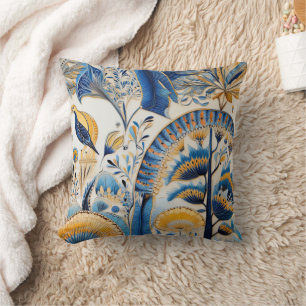 Coussin Chinoiserie Oiseaux Exotiques Motif Botanique (4)